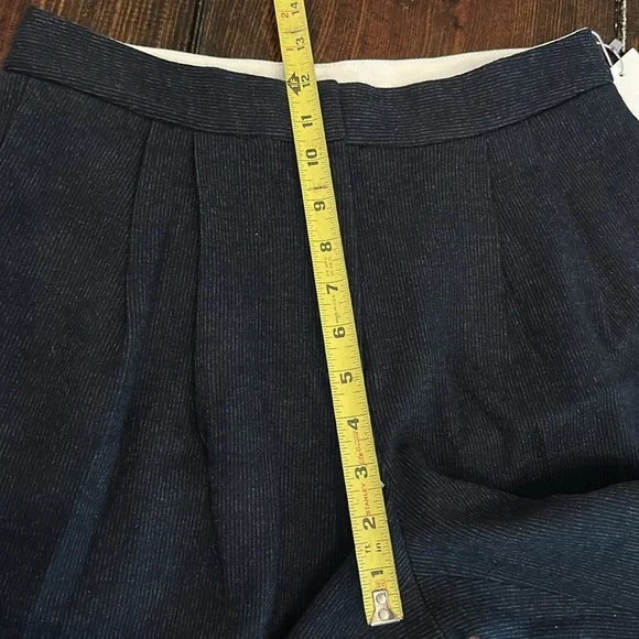 M. Martin wool felt navy blue straight leg fully lined pockets 2 Women's Pants - Picture 13 of 16